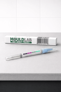 Mold Surface Test kit from MiljøLab on a countertop, designed to detect mold residues quickly.